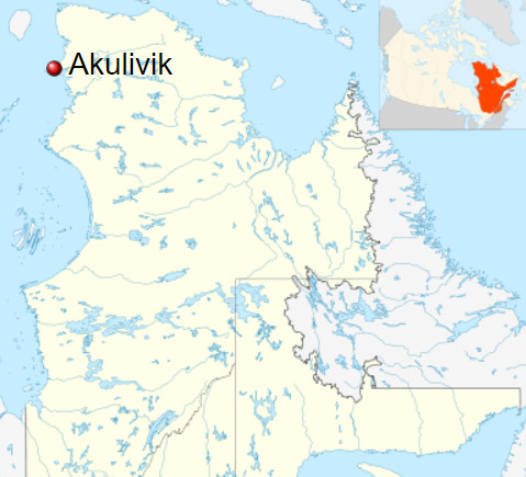 Map of Akulivik, Nunavik