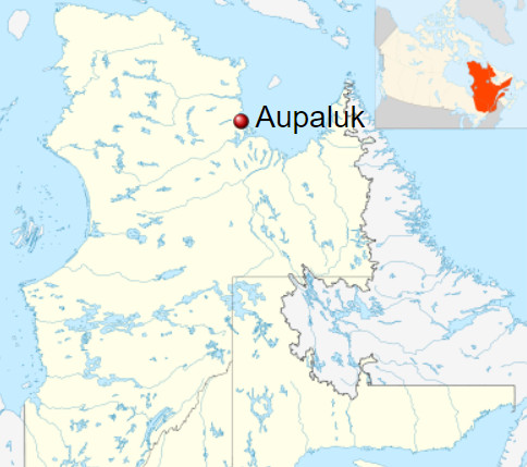 Map of Aupaluk, Nunavik