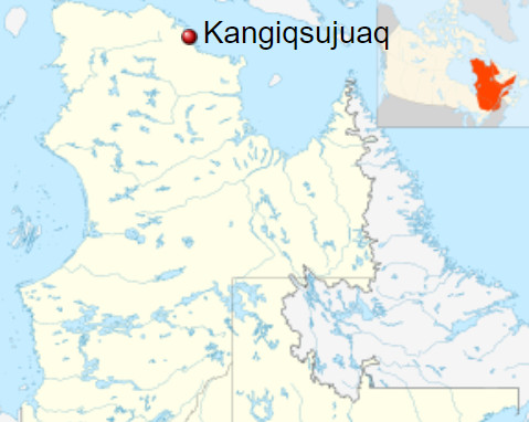 Map of Kangiqsujuaq, Nunavik