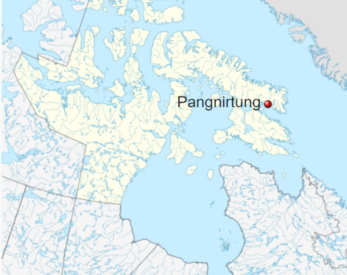Map of Pangnirtung, Nunavut