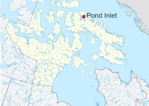 Map of Pond Inlet, Nunavut
